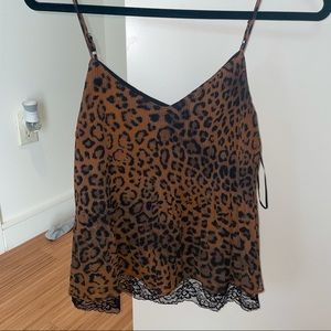NWOT Zara Cheetah-print Cami Top